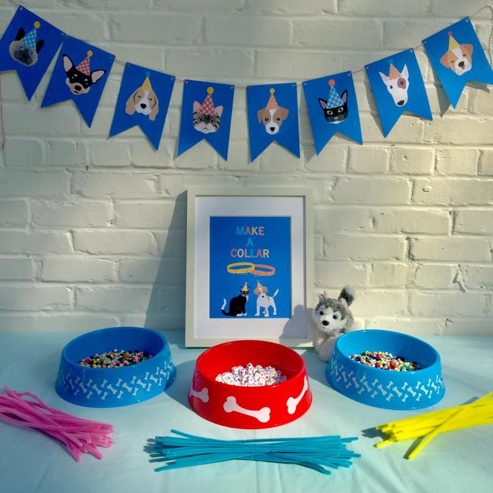 Puppy and Kitty Party Make a Collar Activity