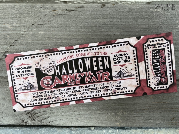 Printable Halloween CarnEvil Invitation Template