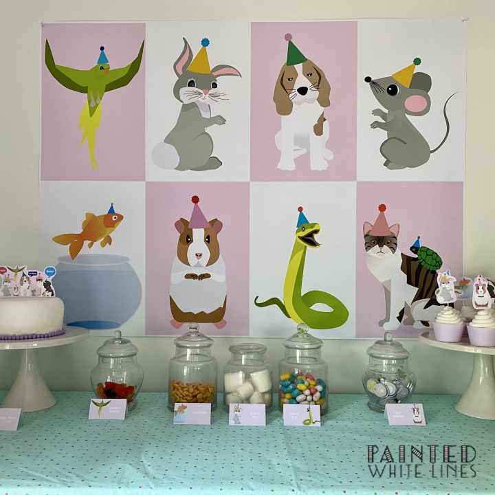 Pet Party Birthday Backdrop