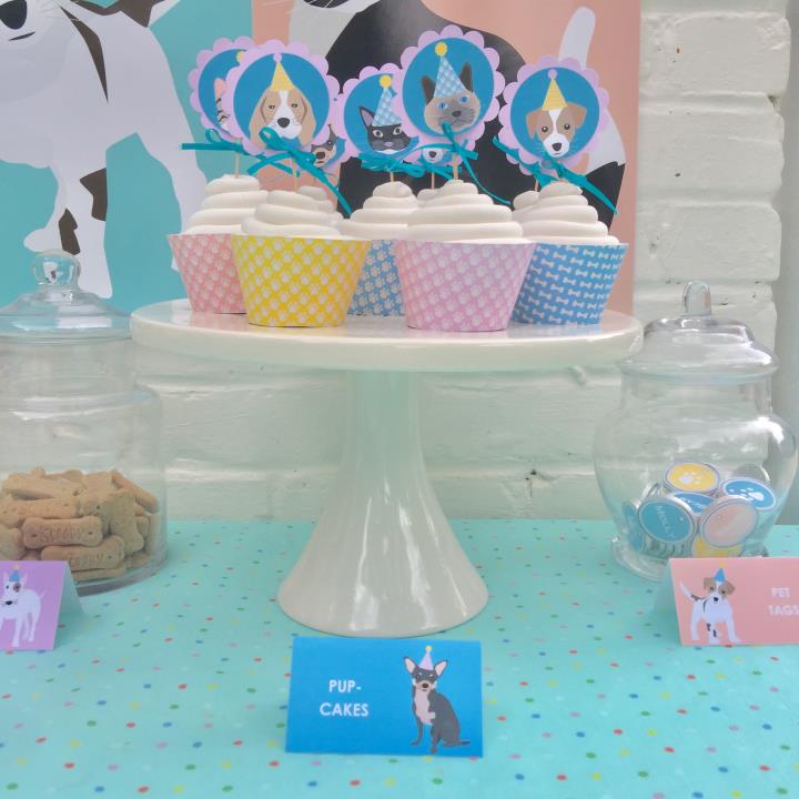 Puppy and Kitty Cupcake Toppers and Wrappers
