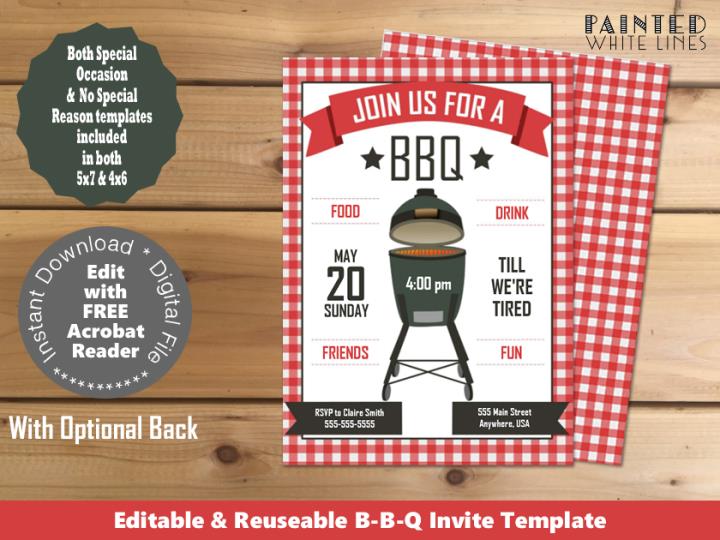 Printable Backyard BBQ Invitation