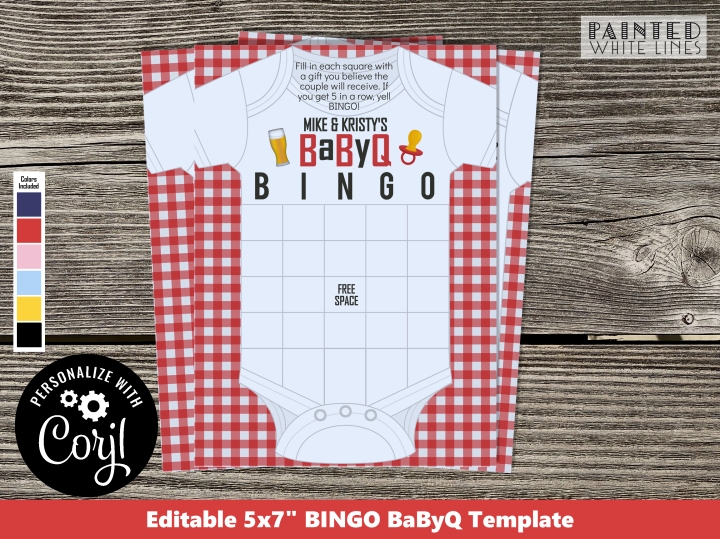 BaByQ Bingo Shower Games Template