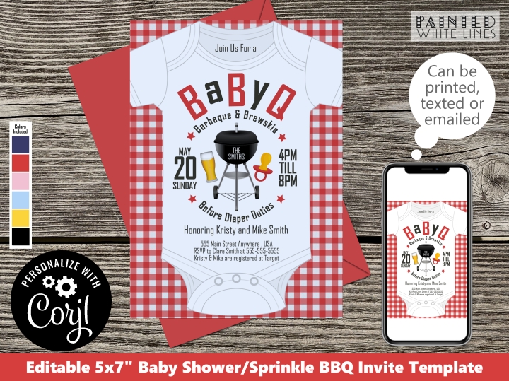 Printable BaByQ Invite