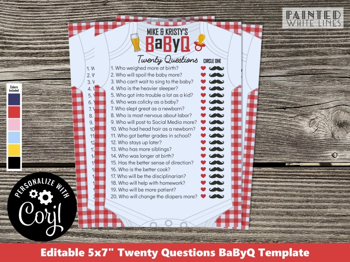 BaByQ Twenty Questions Shower Games