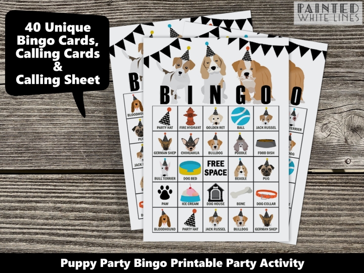 Puppy Dog Bingo Game