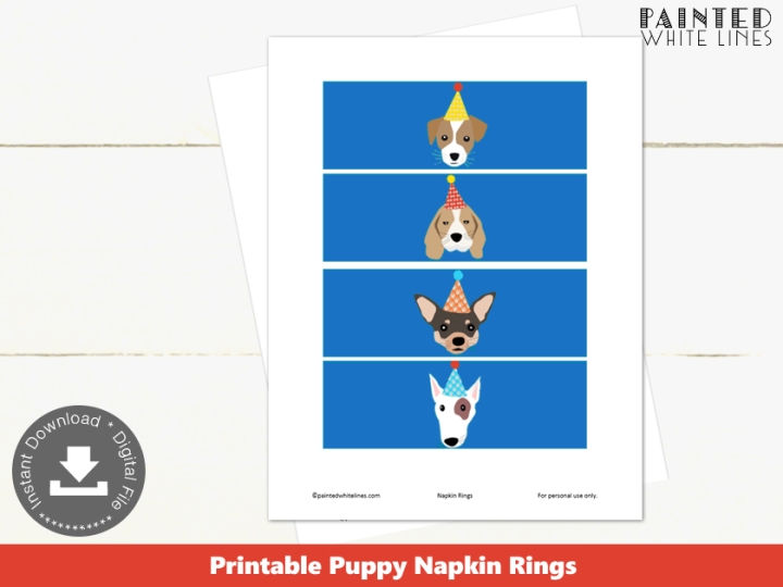 Puppy Party Napkin Rings
