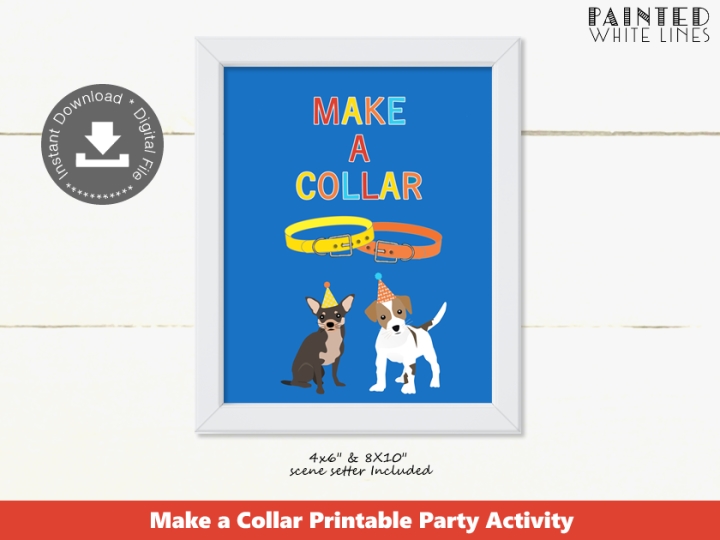 Make a Collar Puppy Party Activity Sign