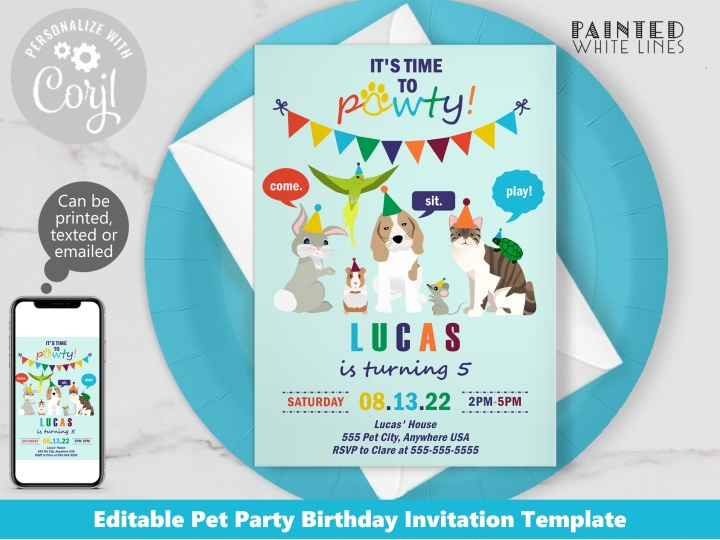 Printable Pet Invitation Template