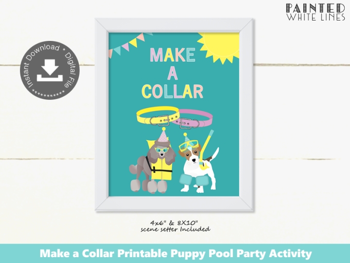 Puppy Pool Party Pet Adoption Make a Collar
