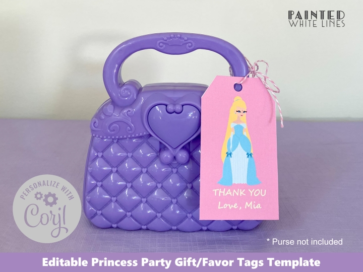 Favor Tags Princess Party