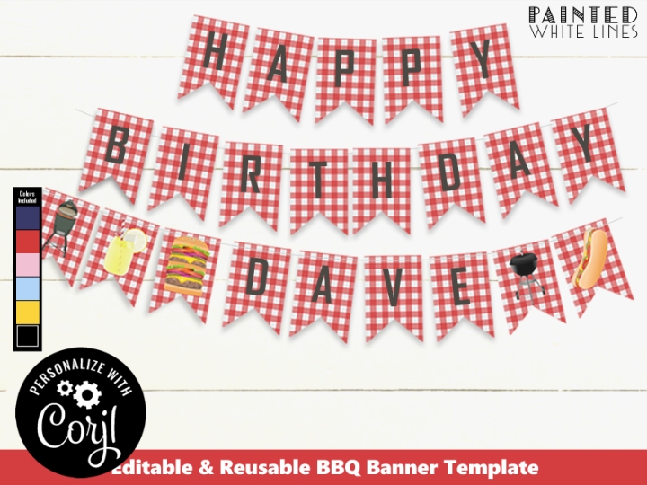 Printable Backyard BBQ Banner