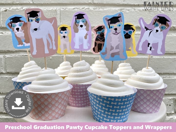 Preschool Graduation Cupcake Toppers