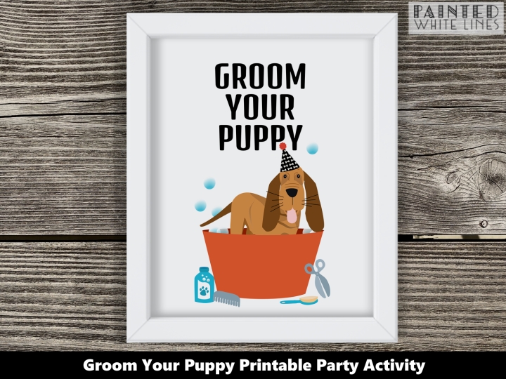Printable Groom Your Puppy Sign Party 