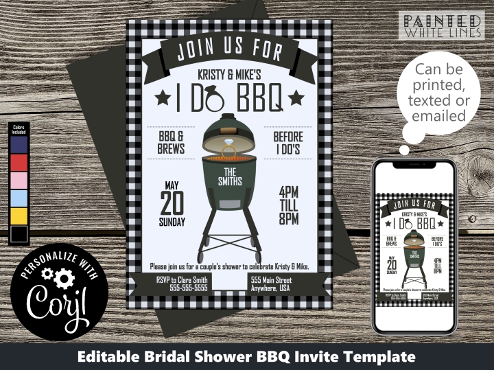 Printable Backyard BBQ Shower Invitation