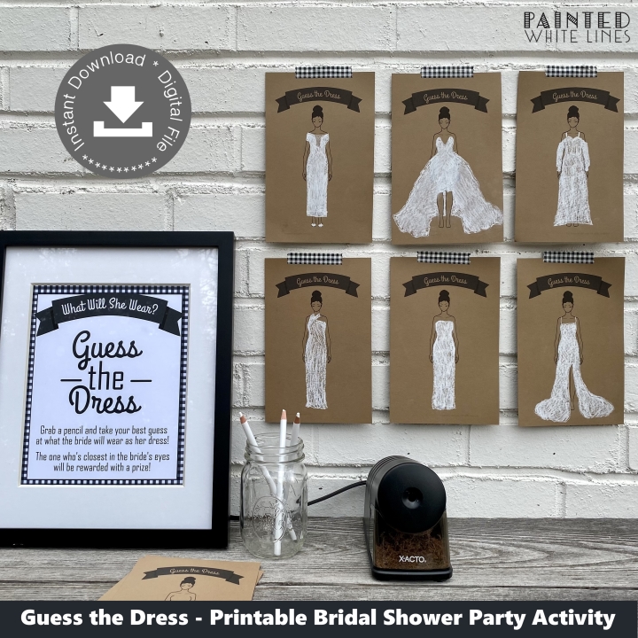 Guess the Dress Printable Wedding Shower Game