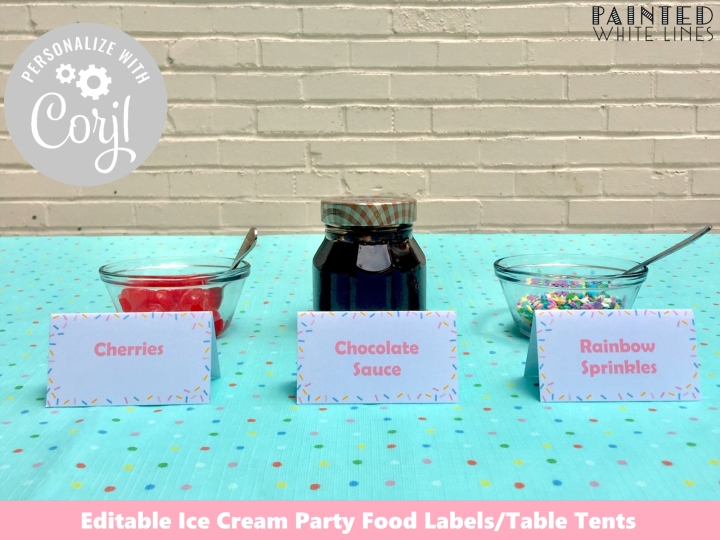Ice Cream Food Labels Printable Template