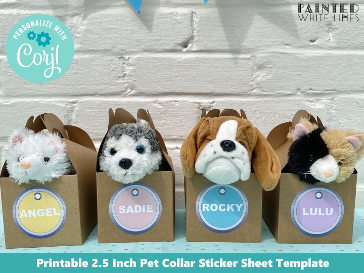 2.5 Inch Round Pet Tags Labels