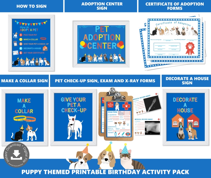Boys Adopt a Pet Cat and Dog Party