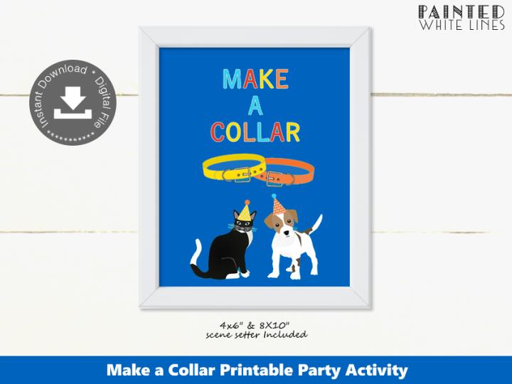 Make a Collar Puppy and Kitty Cat Party Activity Sign