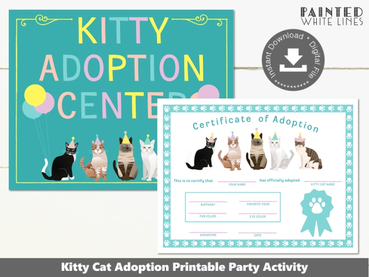 Cat Adoption Certificate