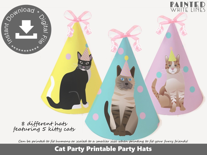 Kitty Cat Party Hats