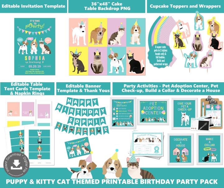 Adopt a Pet Themed Party Package