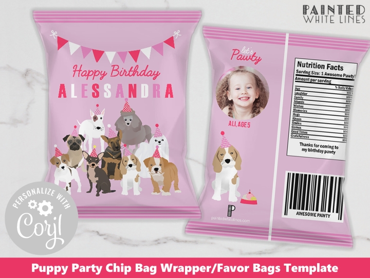 Chip Bag Wrapper Template Printable 
