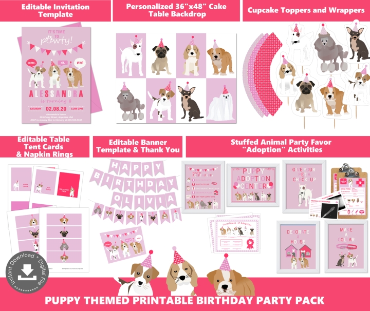 Girls Puppy Party Package