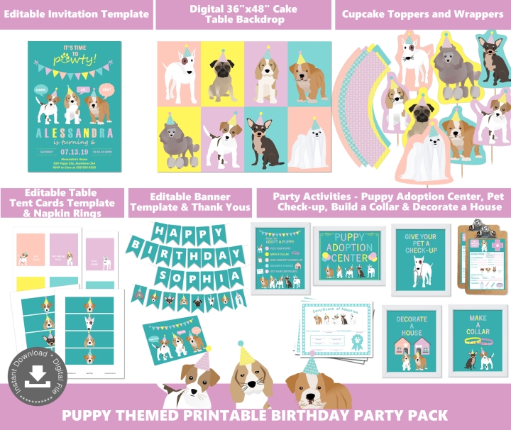 Girls Puppy Party Supplies