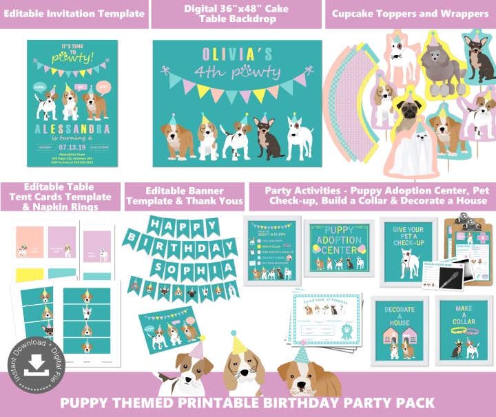 Girls Puppy Party Theme
