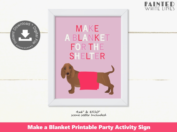 Printable Make a Blanket Sign Puppy