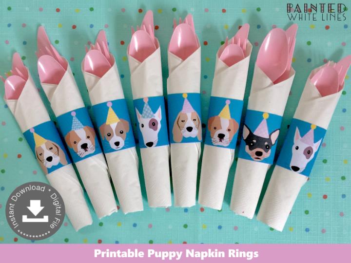 Puppy Party Napkin Rings