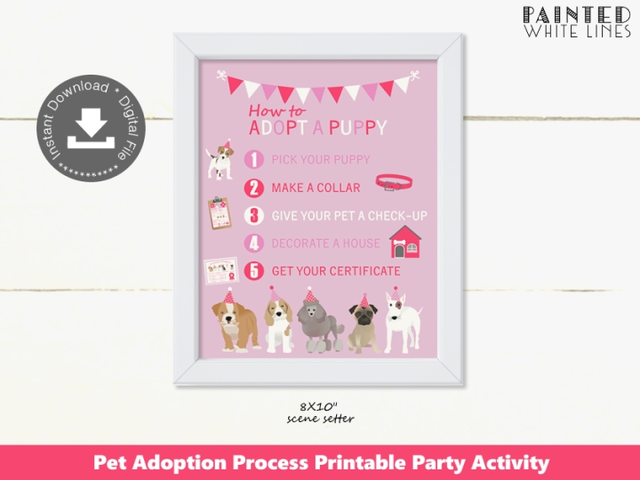Puppy Adoption Process Sign Printable