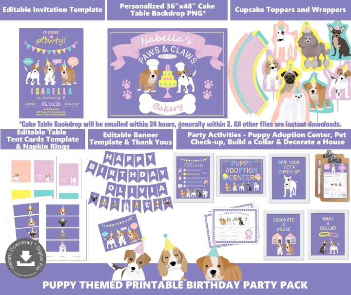 Puppy Party Package Purple