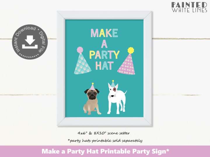 Make a Party Hat Party Activity Sign