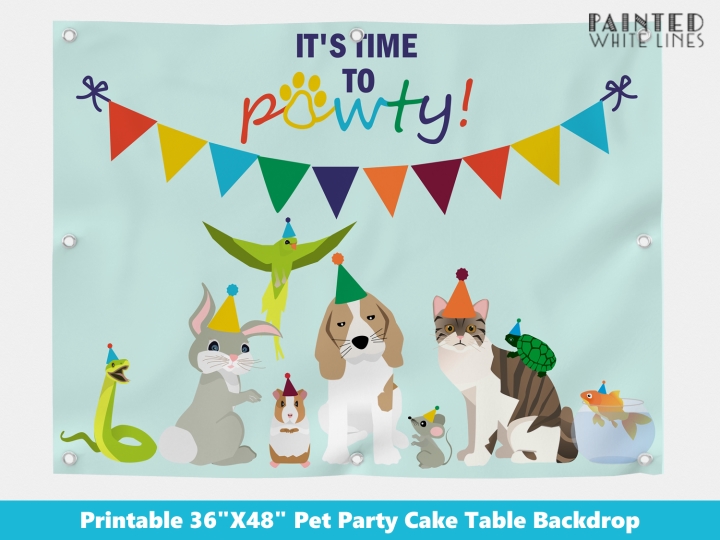 Pet Party Theme Banner Birthday 