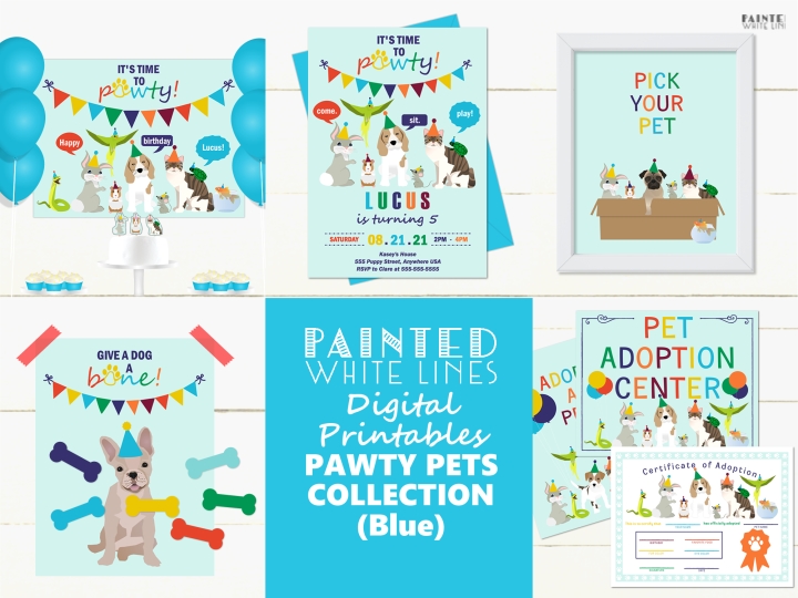 Adopt a Pet Birthday Party (Blue)