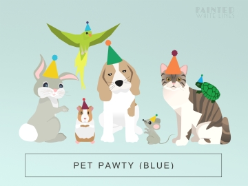 Pet Birthday Party (Blue)