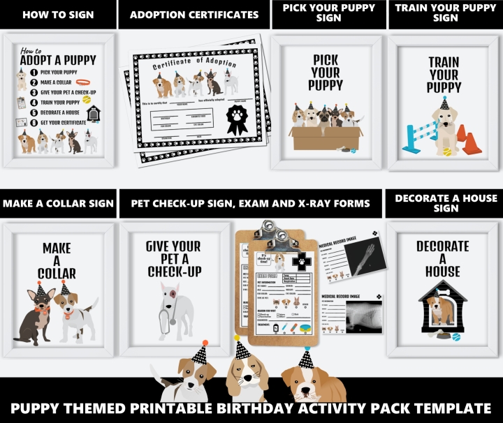 Boys Puppy Party Adoption Station Package