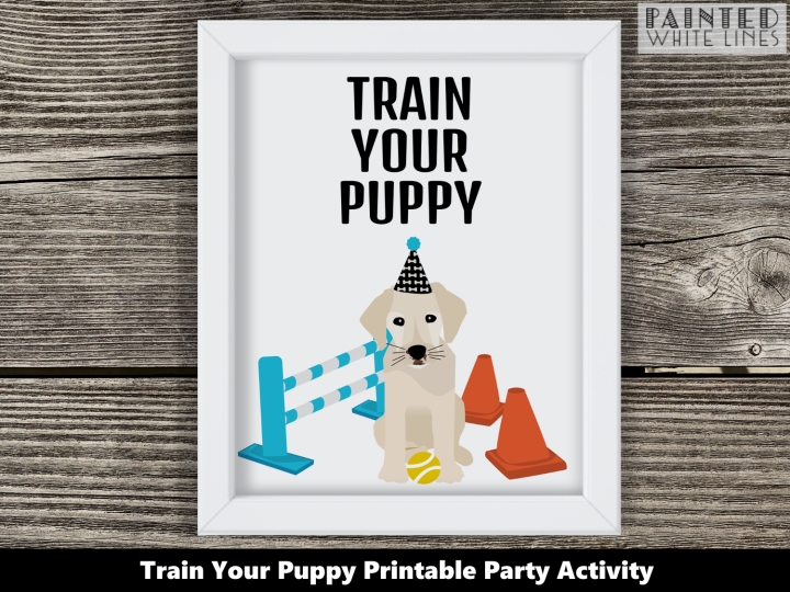 Train Your Puppy Party Activity Sign