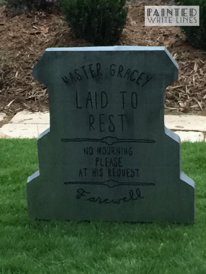 Master Gracey Halloween Tombstone