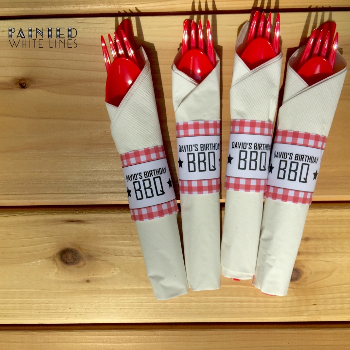 Printable BBQ Napkin Rings Template