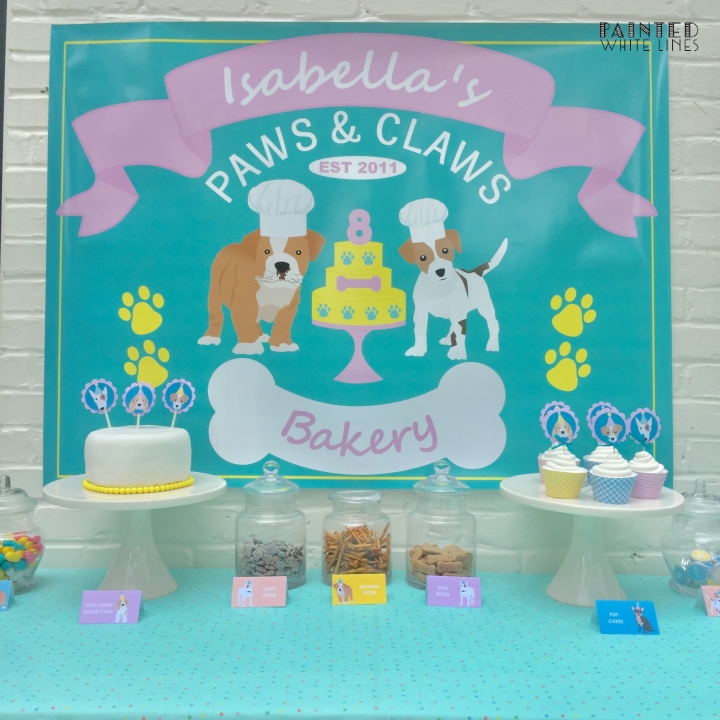Personalized Puppy Dog Party Backdrop