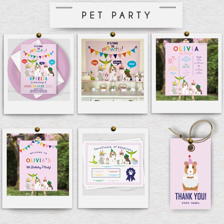 Pet Birthday Party (Pink)
