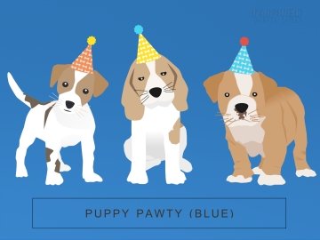 Puppy Party (Blue)