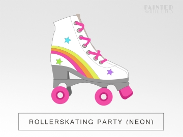 Roller Skating Birthday Party (Neon)
